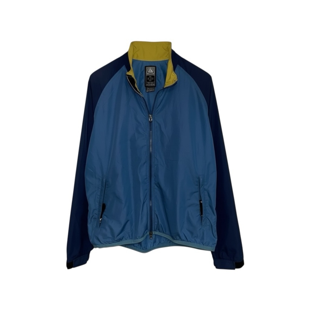 Nike ACG Vintage Jacket Women’s Large Blue Navy Yellow Full Zip Windbreaker‎